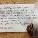 Kid Feels Bad About Stealing Pine Cone, So He Returns it!