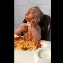 Sleepy Baby Tries To Eat Spaghetti While Falling Asleep [VIDEO]